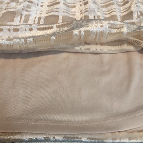 LC Lauren Conrad Vanilla Cream Velvet Bow Blouse Sz: M - Picture 10 of 10